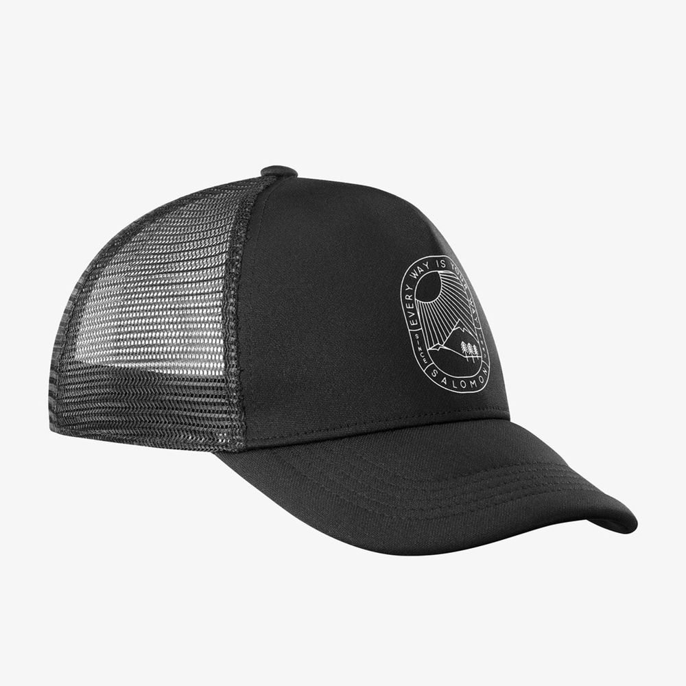 Casquette Salomon Femme Noir - Salomon SUMMER LOGO - France (8495-PZNVW)